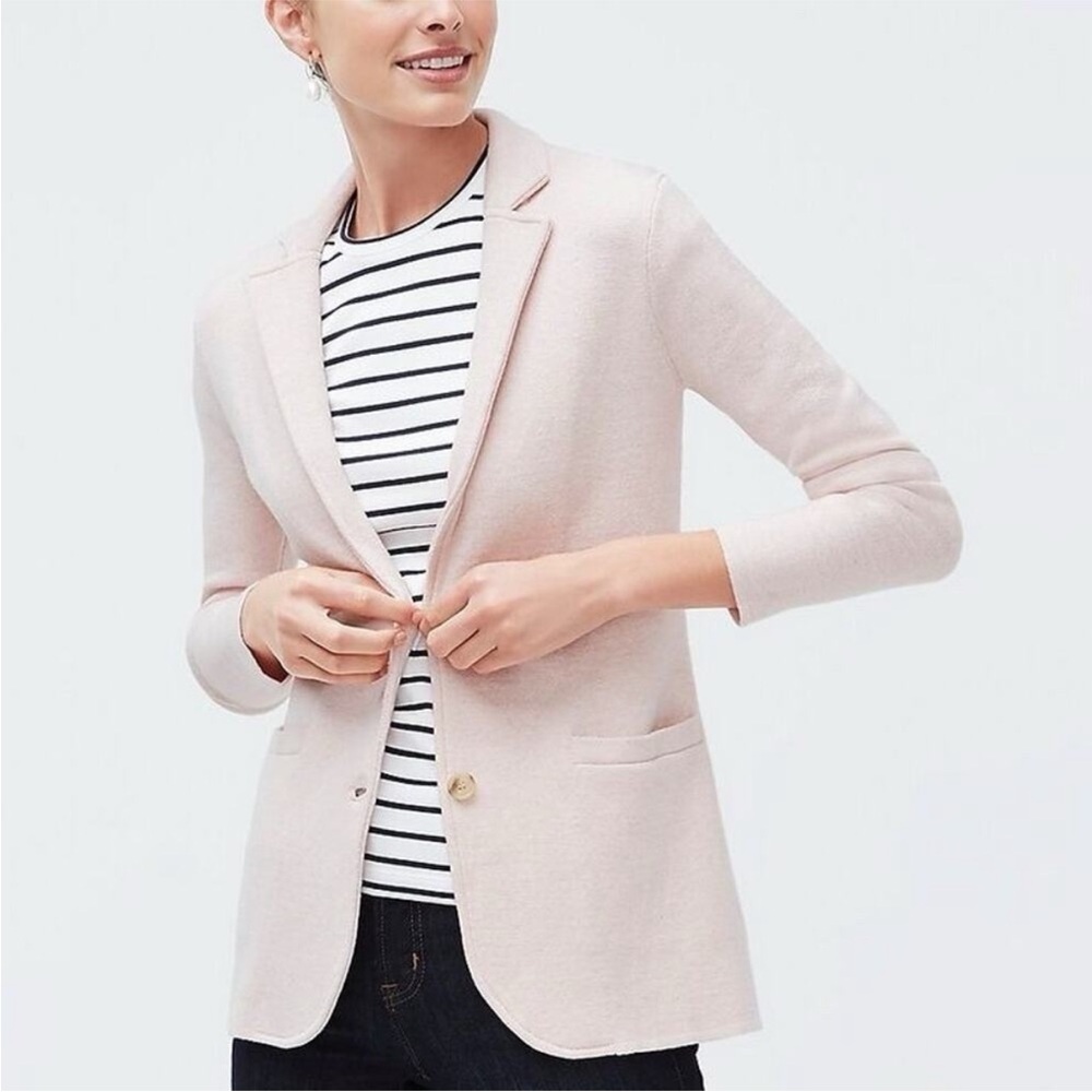 J. Crew Heather Quartz Pink Sweater Blazer